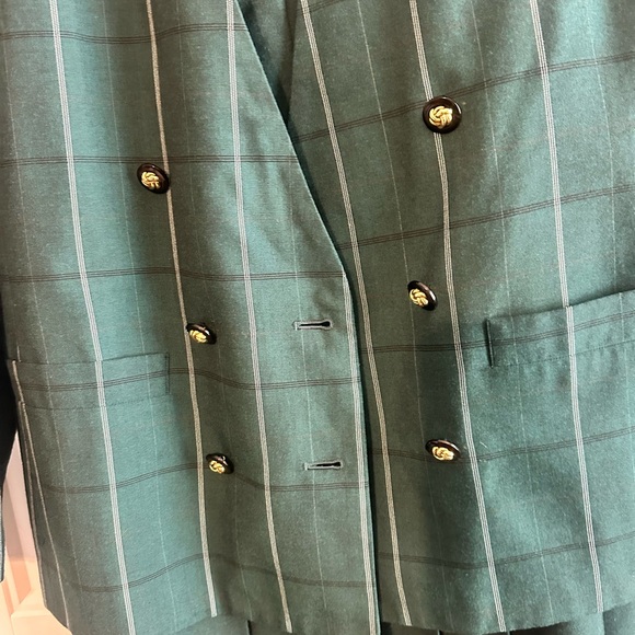 Executive Collection Women’s 2pc Green Plaid Skirt Suit Size 12 - Picture 5 of 11